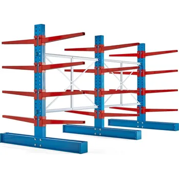 Dílenský regál Konzolový regál EXPAND, oboustranný, 3 stojany, 24x 1000mm rameno, 12000 kg