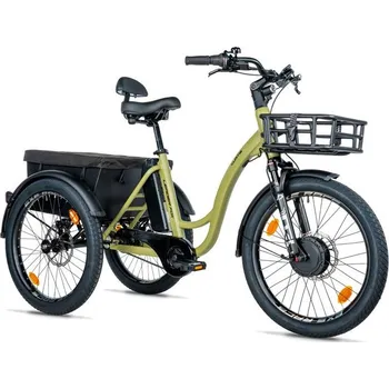 Jízdní kolo CARGO - TRICYCLE CURTIS, FRONT MOTOR, ARMY GREEN