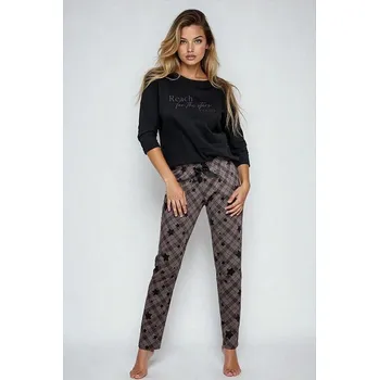 Dámské pyžamo Dámské pyžamo Reach for the stars černé XL