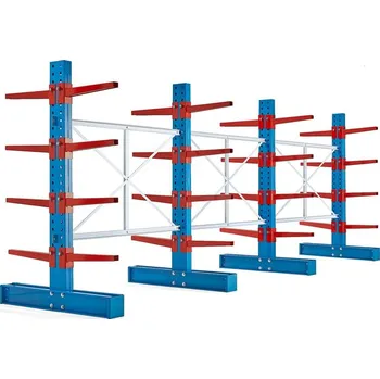 Dílenský regál Konzolový regál EXPAND, oboustranný, 4 stojany, 32x 600mm rameno, 16000 kg