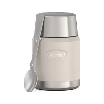 Thermos Icon 470 ml se skládací lžící a šálkem sandstone (pískovcová) Hnědá termoska na jídlo + DÁREK DLE VÝBĚRU!