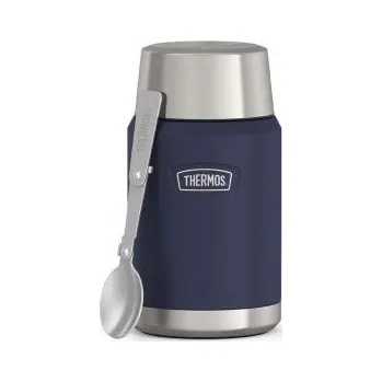 Thermos Icon 710 ml se skládací lžící a šálkem námořnická modrá Modrá termoska na jídlo + DÁREK DLE VÝBĚRU!