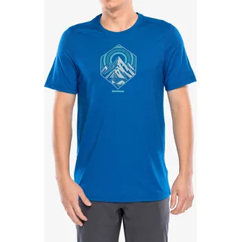 Oblečení a móda Merino triko Smartwool Peak Energy Active Short Sleeve Graphic Tee - nival blue