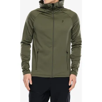Pánská mikina Rozepínací mikina Peak Performance Rider Essentials Zip Hood - pine needle/pine needle