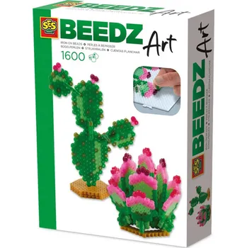 SES creative Beedz Art zažehlovací 3D korálky kaktus 1600 ks