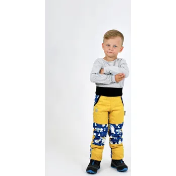 Chlapecké kalhoty Kocour Mourek Kalhoty softshellové s beránkem Lední medvědi ve svetru Velikost 122