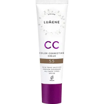 Přípravek na tvář LUMENE CC Color Correcting Cream SPF20 Shade 5.5