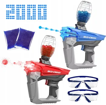 Dětská zbraň SKD Gel Blaster sada 2 ks červená/modrá