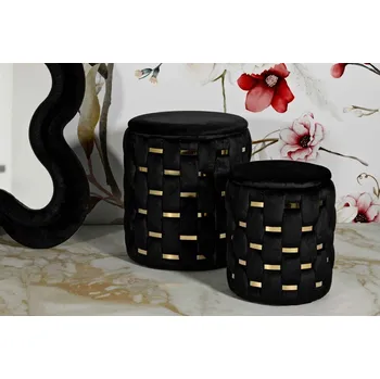 Taburet Sada taburetek Aalilyanna černá