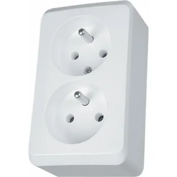 Elektrická zásuvka Schneider Electric 2cestná zásuvka w/u 16A IP20 bílá GWN-230P - WDE001043