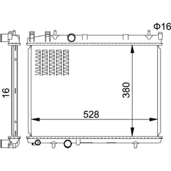 Chladič motoru Chladič, chlazení motoru HART 611 834