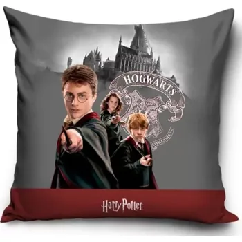 Povlak na dekorativní polštářek Carbotex Povlak na polštář Harry Potter Kouzelnická škola 40x40cm