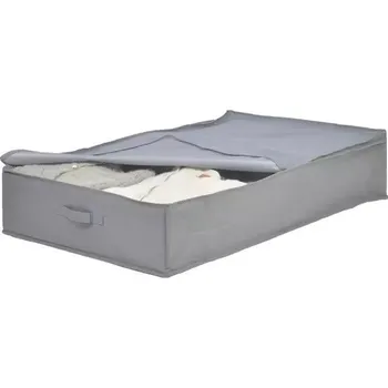 Úložný box Goodhome 2. jakost - Textilní úložný box na oblečení a povlečení, CASTEL 93x55x19, šedý