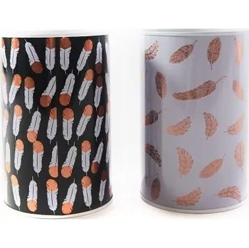 Pokladnička Pokladnička peří 15x13cm