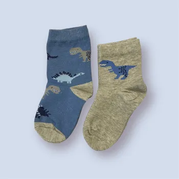 Dětské bavlněné ponožky 2 páry - motiv dino Velikosti dětské II: 20 - 24