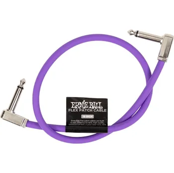 Příslušenství ke zvukové technice Ernie Ball Flex Purple 45,72 cm Lomený - Lomený Patch kabel