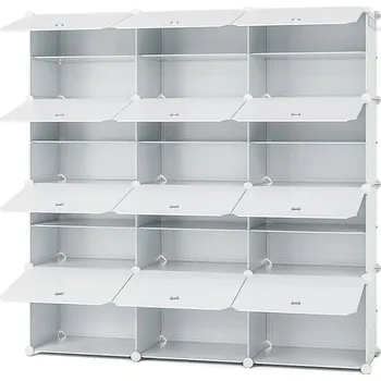 Botník Hogler 3869 Variabilní regálový systém 12 modulů, 124 x 124 x 32 cm, bílá