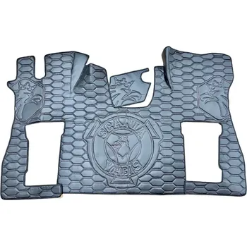 Ochranný autopotah Podlaha SCANIA VABIS NTG S (odpružená/pevná) - černá, červené prošívání