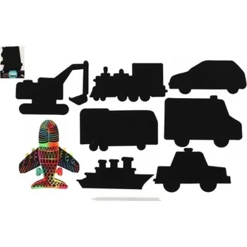 Škrabací obrázek Dopravní prostředky/8 ks