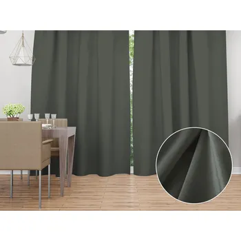 Přehoz na lůžko Sametový závěs Velvet Premium SVP-021 Tmavě šedozelený 135x150 cm