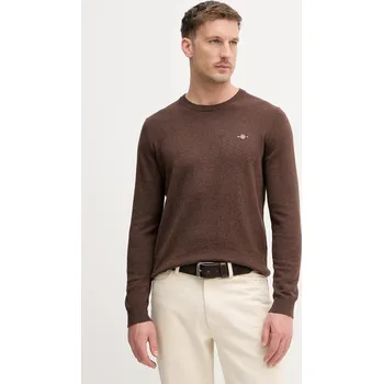 Pánský svetr Bavlněný svetr Gant 8030561 hnědá 88X, vel. M