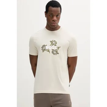 Bavlněné tričko BOSS 50536796 béžová 01X, vel. XL