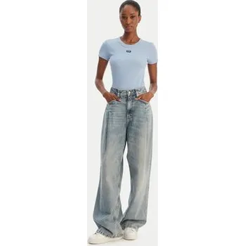 Pánská móda HUGO T-Shirt Easy 50523924 Světle modrá Slim Fit S