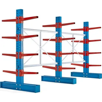 Dílenský regál Konzolový regál EXPAND, oboustranný, 3 stojany, 24x 600mm rameno, 12000 kg