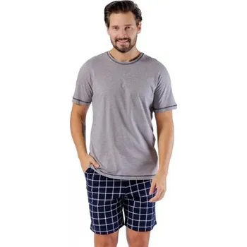 Pánské pyžamo Pánské pyžamo Gregorz 1592/51 HOTBERG šedá melír XL