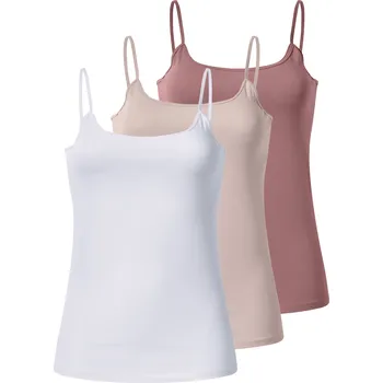esmara® Dámský top se špagetovými ramínky, 3 kusy (růžová/bílá, XS(32/34))