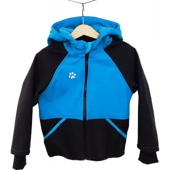 Kocour Mourek Bunda softshellová modro/černá s fleecem Velikost 110/116