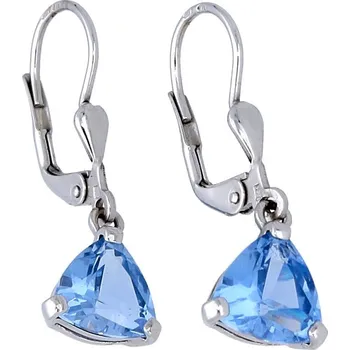 Náušnice Goldstore Moderní náušnice z bílého zlata s kameny Váha: 2.77 g