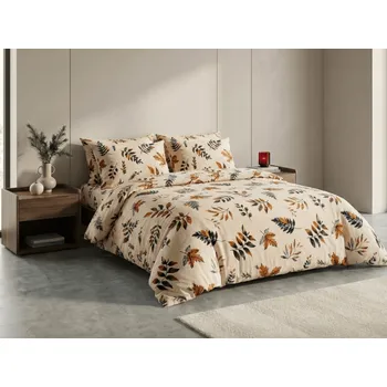 Povlečení Textilomanie AUTUMNA krémové 200 x 220, 70 x 90 cm zipový uzávěr