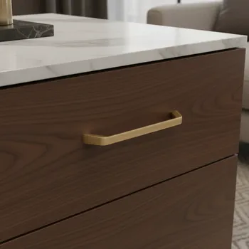 Nábytkové kování Grimme Úchytka SAMARA / Zlatá broušená 128 mm