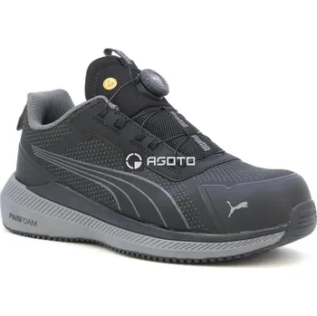 Pracovní obuv PUMA Slide DISC S1P ESD černá pánská pracovní polobotka rychlozavazovací 42