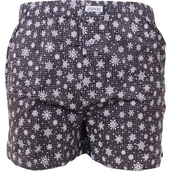 Pánské spodní prádlo Andrie bavlněné trenky se zimním motivem PS 5846 šedé velikost L-50/52