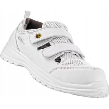 Pracovní obuv PRACOVNÍ BEZPEČNOSTNÍ BOTY LEHKÉ SANDÁLY BÍLÉ S OCELOVOU ŠPIČKOU VM MONTREAL S1 ESD 38