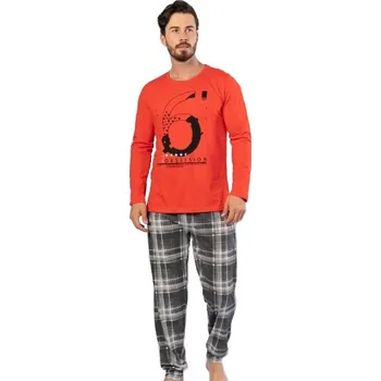 Pánské pyžamo Pyžamo pro muže 1P1275 červená xxxl