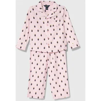 Dámské pyžamo Dětské bavlněné pyžamo Polo Ralph Lauren 4P0143 růžová 30X, vel. 147-155