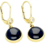 Goldstore Zlaté náušnice černé onyxy a zirkony Váha: 5.60 g