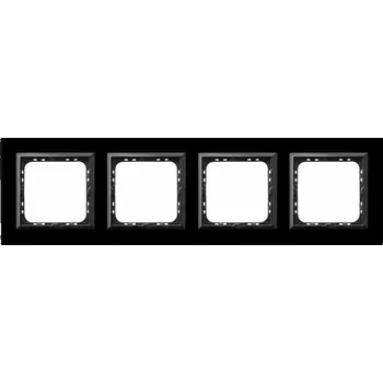 vypínač Ospel Sonata čtyřnásobný rám, sklo, černá (R-4RGC/32/25)