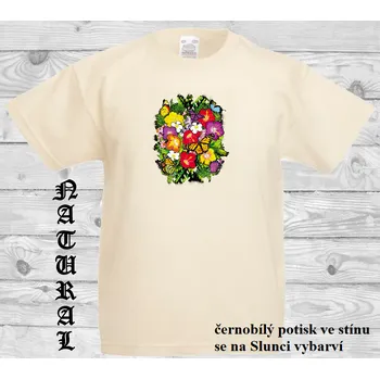 Dívčí tričko detske-bavlnene_tricko_uv_potisk_Ibisek Barva: Natural - přírodní, velikost: 128