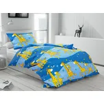 Bavlněné povlečení Žirafa modrá, 140x200 / 70x90 cm