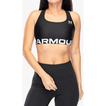 Dámské spodní prádlo Sportovní podprsenka Under Armour HeatGear Authentics Mid Branded Bra - black/white