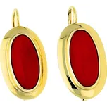 Goldstore Zlaté náušnice přírodní korál Váha: 2.94 g