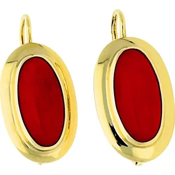 Náušnice Goldstore Zlaté náušnice přírodní korál Váha: 2.94 g