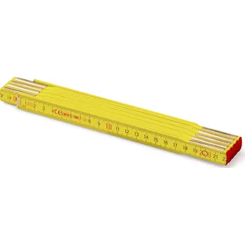metr Metrie | 2m Skládací metr Perfekt 10 | Žlutý | Ocelové spoje