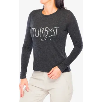Dámské tričko Dámské tričko s dlouhým rukávem Turbat Magic Logo LS - caviar/caviar