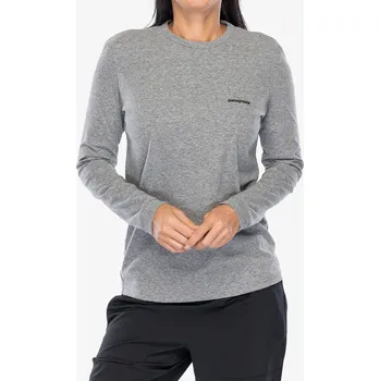 Dámské tričko Dámské triko s dlouhým rukávem Patagonia L/S P-6 Logo Responsibili-Tee - gravel heather