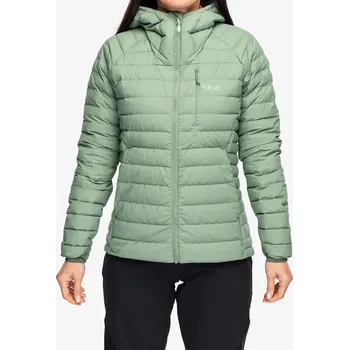 Dámská bunda Dámská péřová bunda Rab Microlight Windstopper Hoody - dark fig green